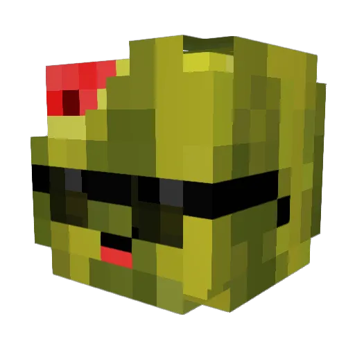 o6nH Minecraft avatar head, 3D render