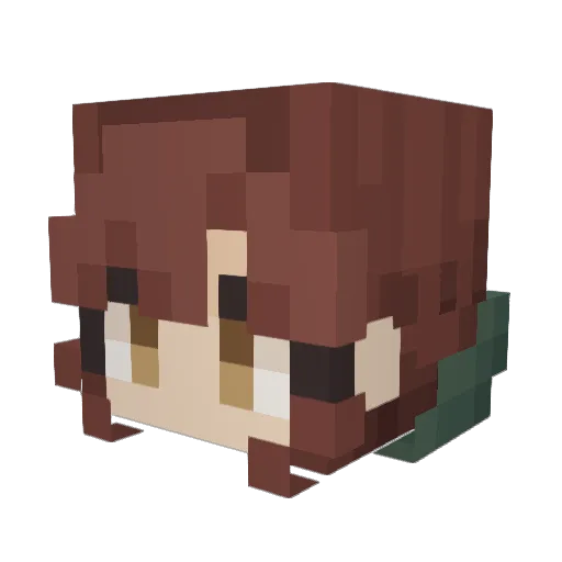 o6x_msmc_dfb Minecraft avatar head, 3D render