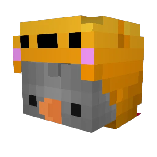 o7d Minecraft avatar head, 3D render