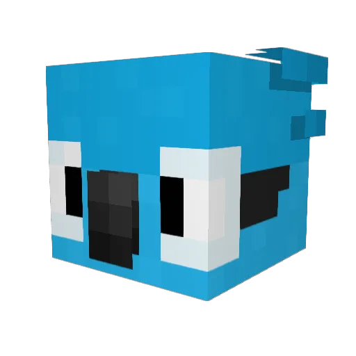 o7floris Minecraft avatar head, 3D render