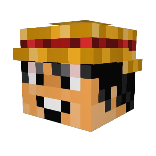 o7uk Minecraft avatar head, 3D render