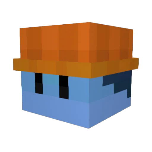o965 Minecraft avatar head, 3D render