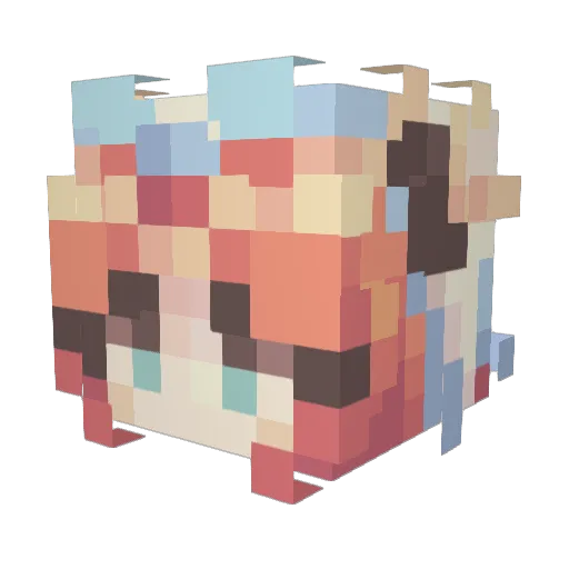 o9bou Minecraft avatar head, 3D render