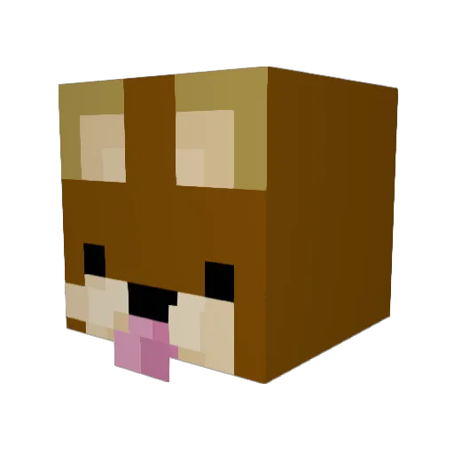 oA350 Minecraft avatar head, 3D render