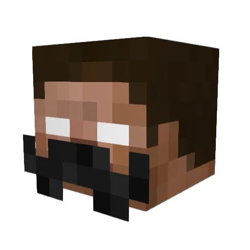 oADOLF Minecraft avatar head, 3D render