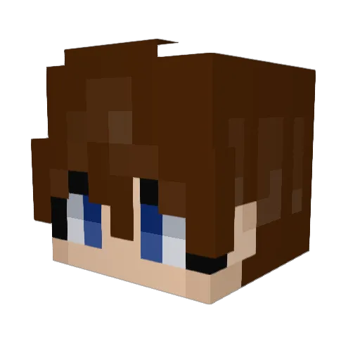 oArchy Minecraft avatar head, 3D render