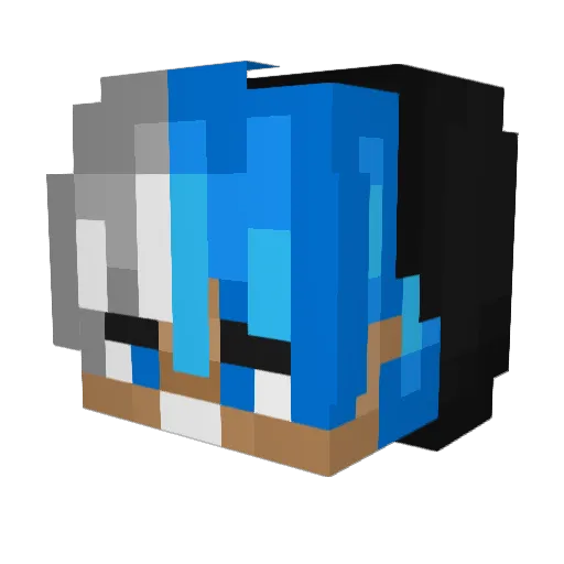 oBUF Minecraft avatar head, 3D render
