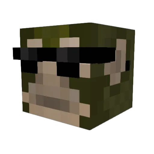 oBang1 Minecraft avatar head, 3D render