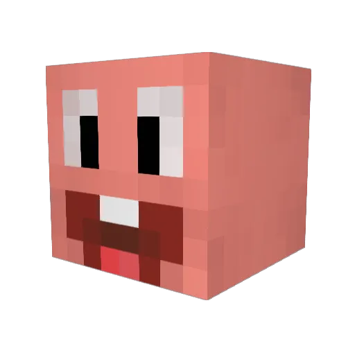 oBrick Minecraft avatar head, 3D render