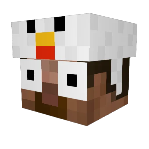 oBrookie Minecraft avatar head, 3D render