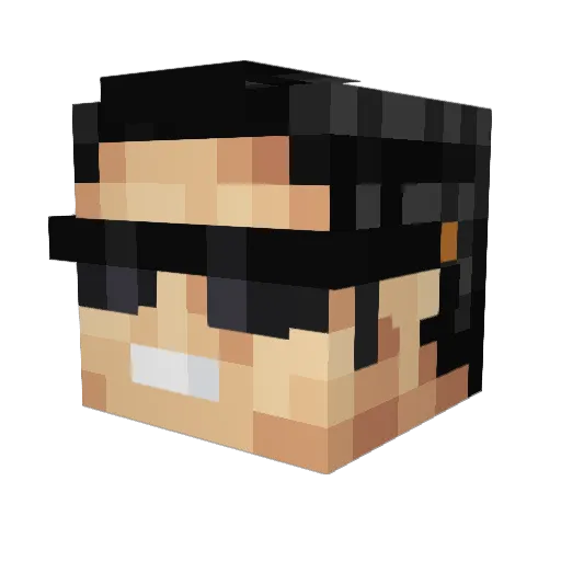 oConn Minecraft avatar head, 3D render