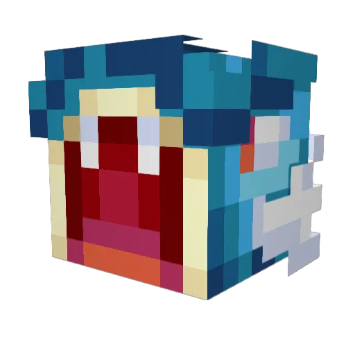 oCypress Minecraft avatar head, 3D render