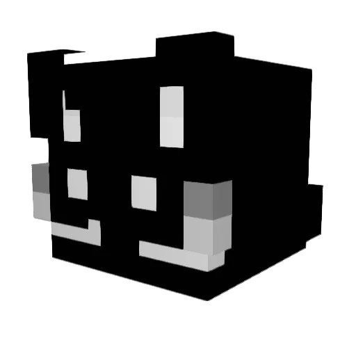oDemqn Minecraft avatar head, 3D render
