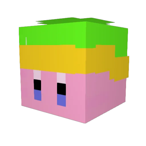 oDog_e Minecraft avatar head, 3D render
