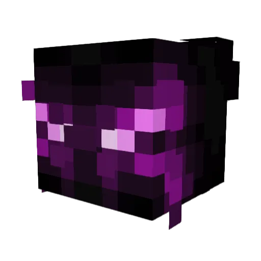 oEnderman_ Minecraft avatar head, 3D render