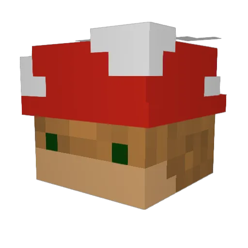 oF00 Minecraft avatar head, 3D render