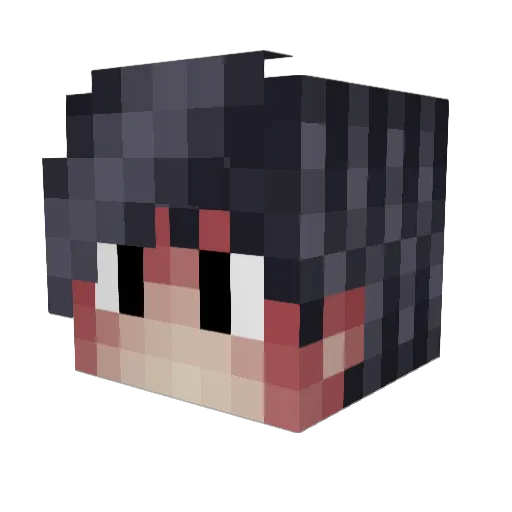 oFUiKo Minecraft avatar head, 3D render