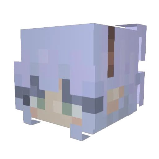 oFairy Minecraft avatar head, 3D render