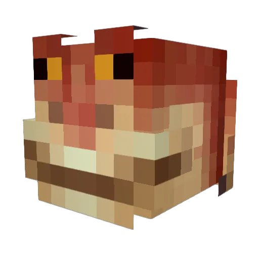 oFiction Minecraft avatar head, 3D render