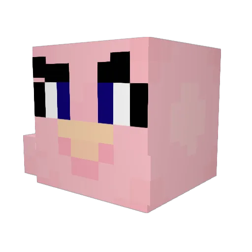 oFlmgo Minecraft avatar head, 3D render
