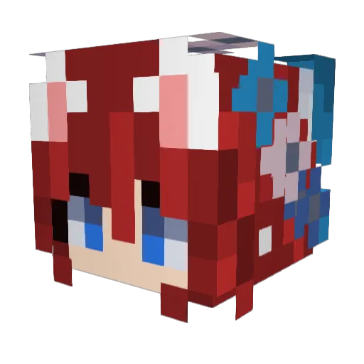 oFolia Minecraft avatar head, 3D render