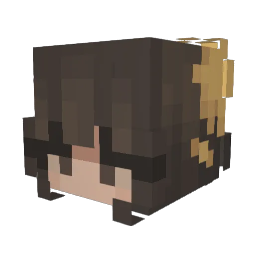 oFoxxy Minecraft avatar head, 3D render