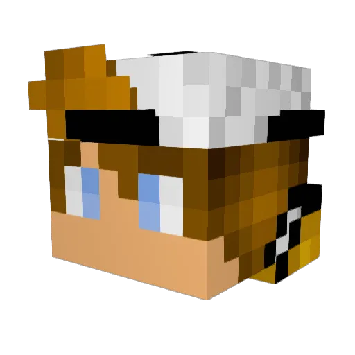 oGimzy Minecraft avatar head, 3D render
