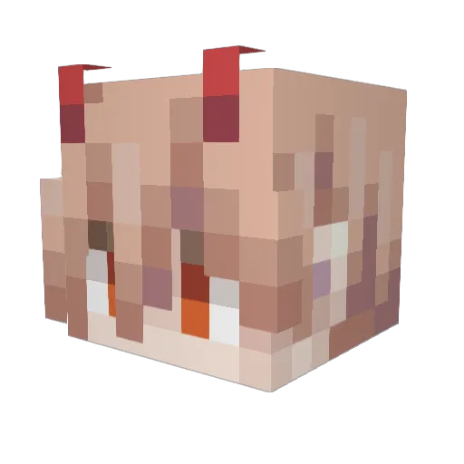oGintoko Minecraft avatar head, 3D render