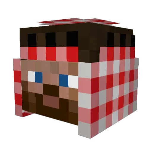 oHappys Minecraft avatar head, 3D render