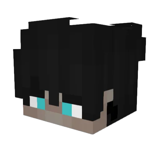 oHqpe Minecraft avatar head, 3D render
