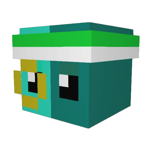 oKilled Minecraft avatar head, 3D render