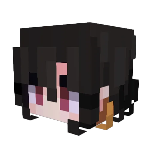 oKkail Minecraft avatar head, 3D render