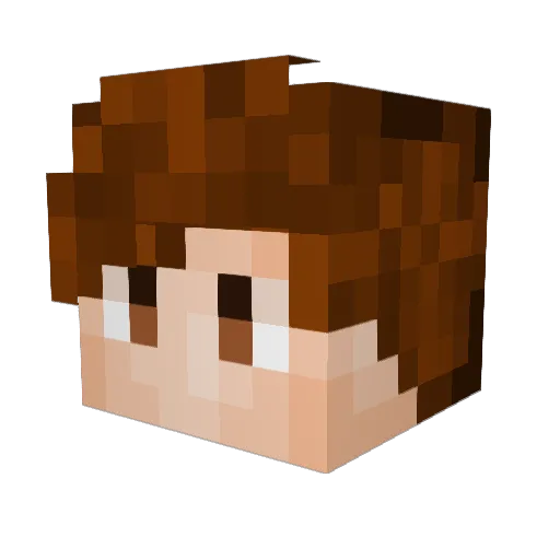oLinear_ Minecraft avatar head, 3D render