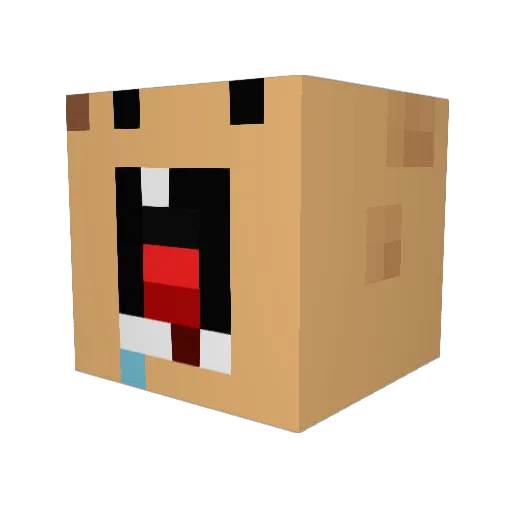 oLuvism Minecraft avatar head, 3D render