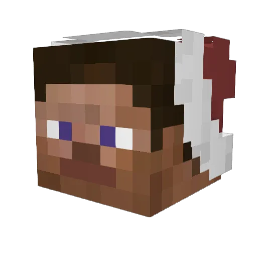 oLuxy Minecraft avatar head, 3D render