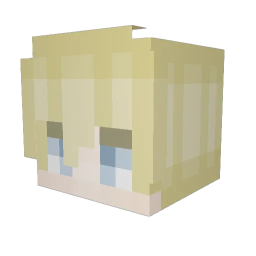oMaid_ Minecraft avatar head, 3D render