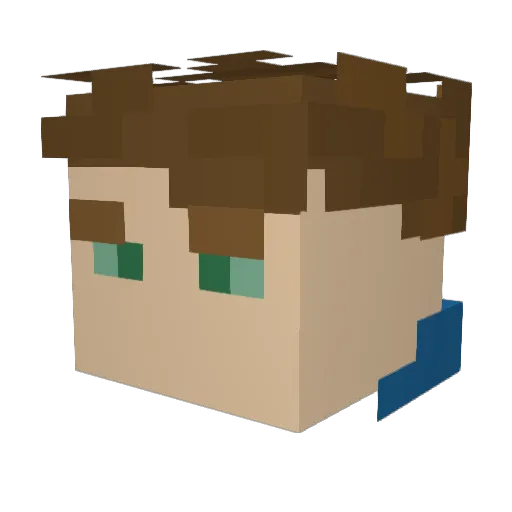 oMidnite Minecraft avatar head, 3D render