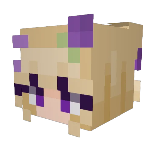 oMiraio Minecraft avatar head, 3D render