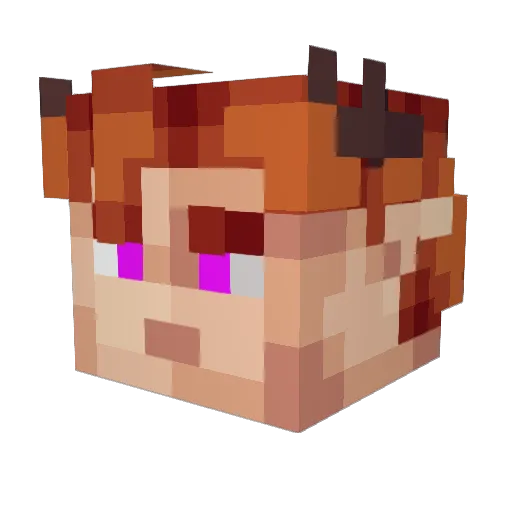 oMithril Minecraft avatar head, 3D render
