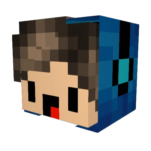 oNqcro Minecraft avatar head, 3D render