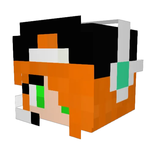 oOMikaOo Minecraft avatar head, 3D render