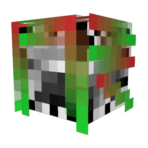oO_Qo Minecraft avatar head, 3D render