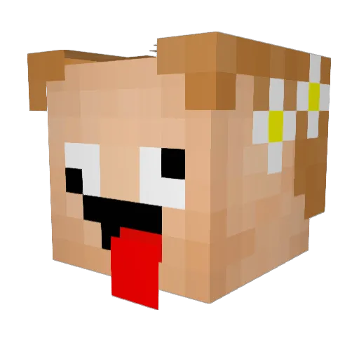 oOle Minecraft avatar head, 3D render