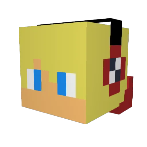 oOnakOo Minecraft avatar head, 3D render