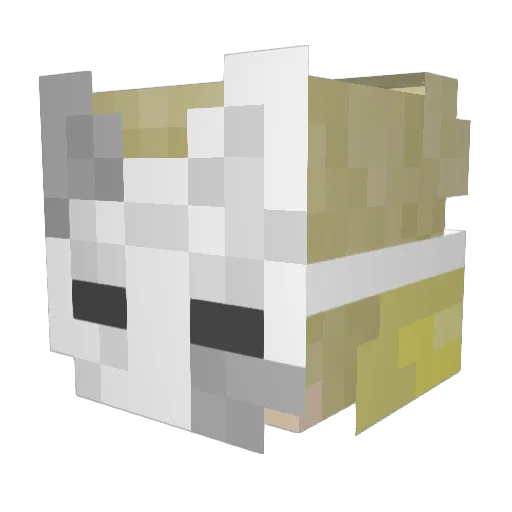 oPONKOo Minecraft avatar head, 3D render