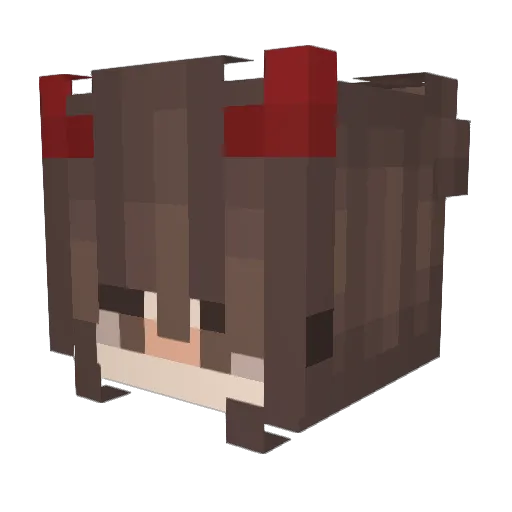 oPandinhaa Minecraft avatar head, 3D render