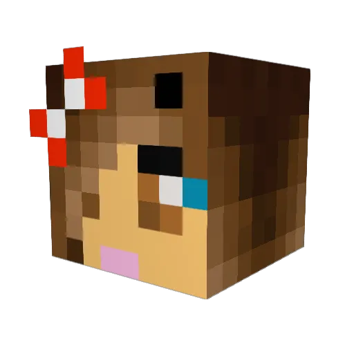 oPePSii Minecraft avatar head, 3D render