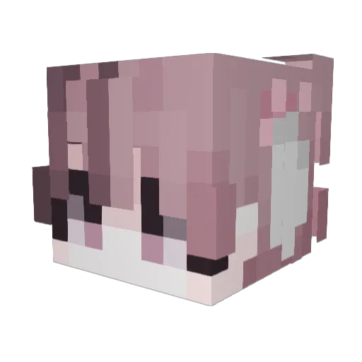 oPeachii Minecraft avatar head, 3D render