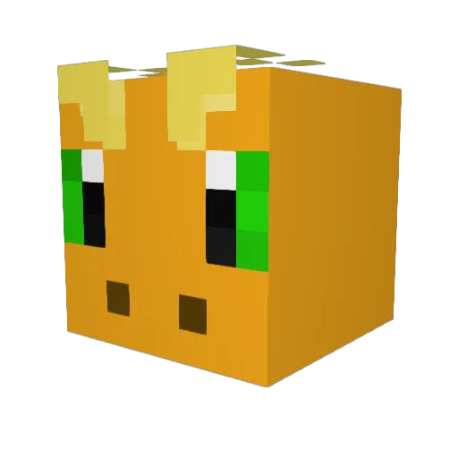 oPeachy_ Minecraft avatar head, 3D render