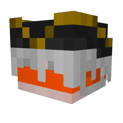 oPlsyes Minecraft avatar head, 3D render